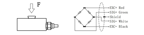 0,2% 1kn miniatuur loadcelsensor roestvrij staal 5kn