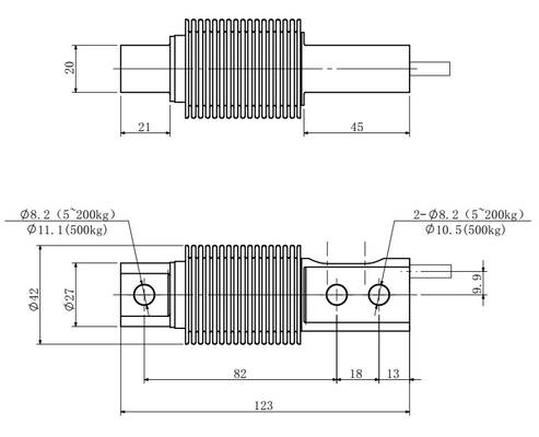20v roestvrijstalen single-point loadcellen 10kg tot 500kg spanningsmeter loadcellen
